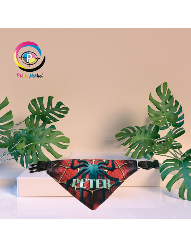 Collar blanco para mascotas con pañuelo