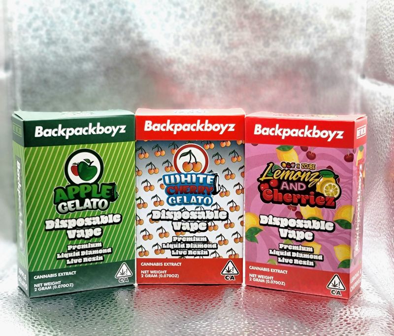Backpackboyz--Liquid Diamonds + Live Resin Disposable Vape Cartridges