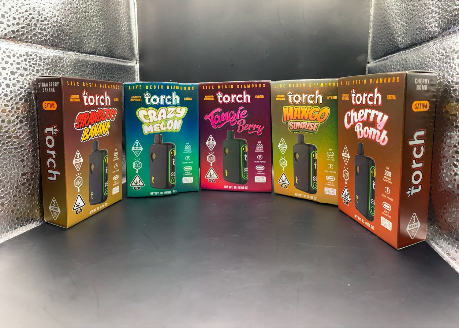 Torch Live Resin Diamonds Disposable 3 Gram Vape Cartridge