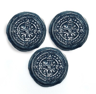 Antiqued Talisman Tokens (Pack of 3) Black