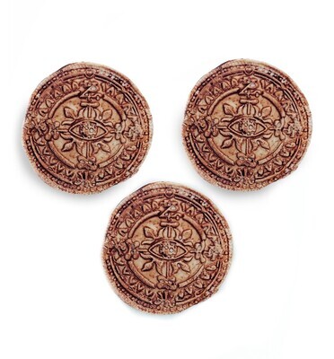 Antiqued Talisman Tokens (Pack of 3) Brick