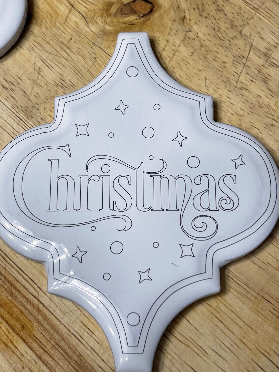 Porcelain Christmas Ornament - Laser Image/Name