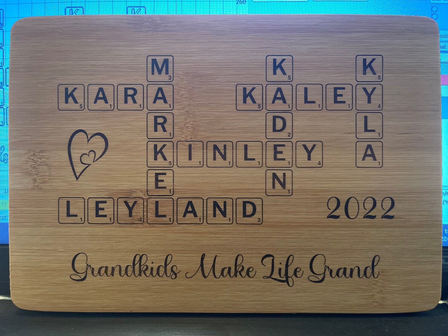 Scrabble Board - Bamboo