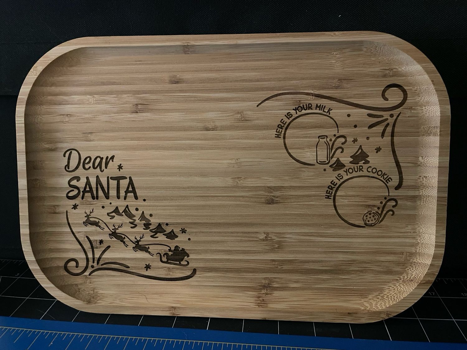 Dear Santa Bamboo Tray