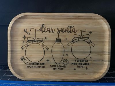Dear Santa Bamboo Serving Tray