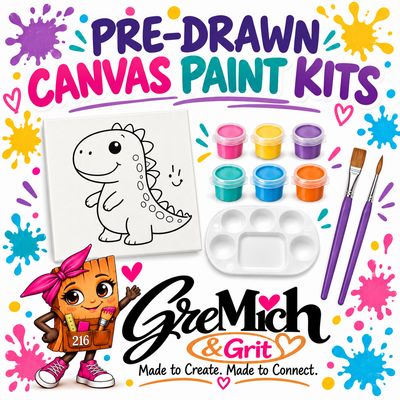 Pre-Drawn Canvas Colouring Kits