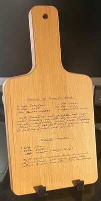 Handwritten Recipe Board