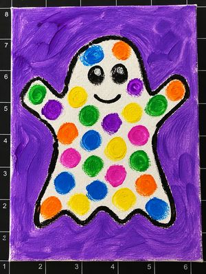 Polka Dot Ghost - 5" x 7"