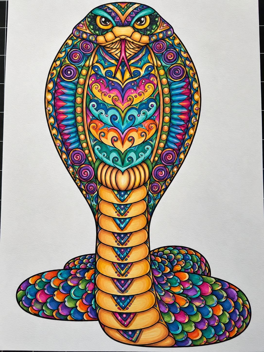 Cobra Mandala - 8-1/4" x 11-3/4"