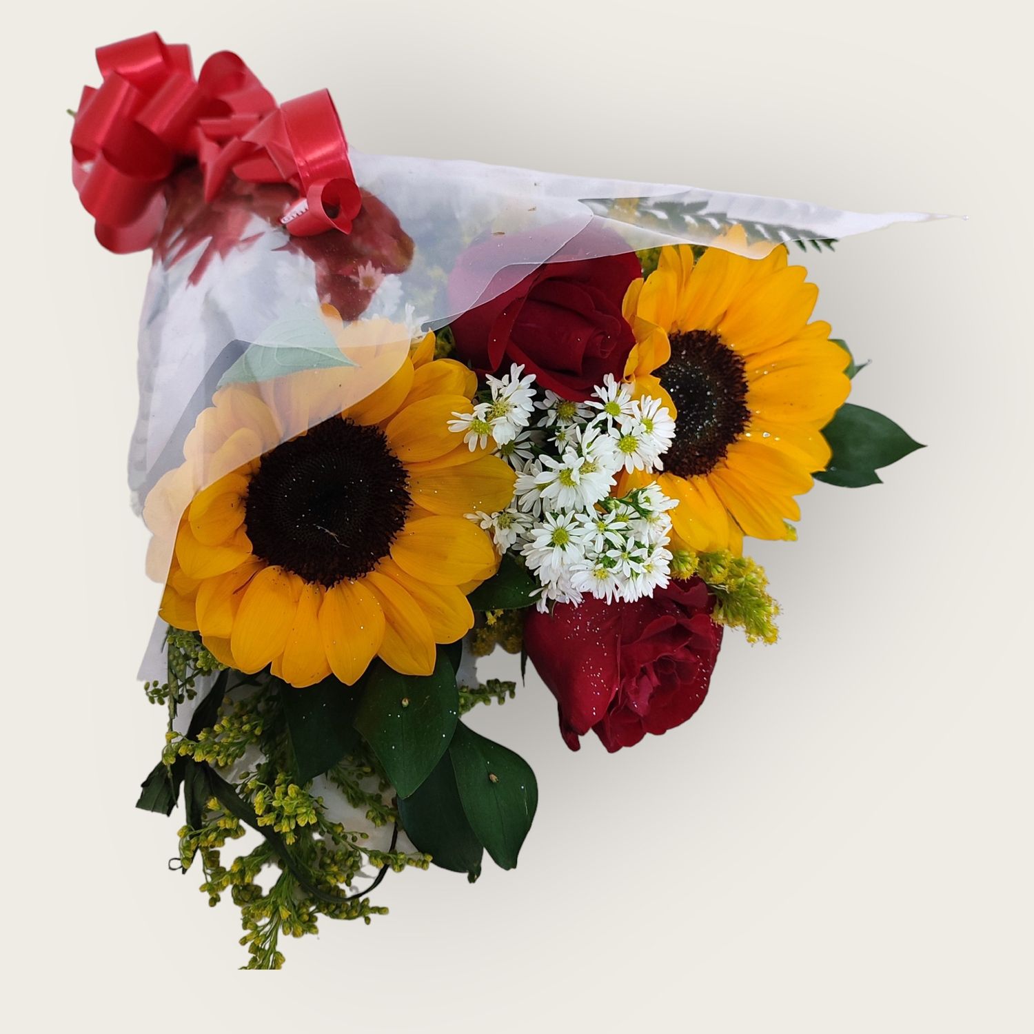 Ramalhete de Rosas e Girassóis