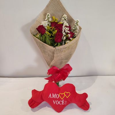 Buquê Romântico e Coração