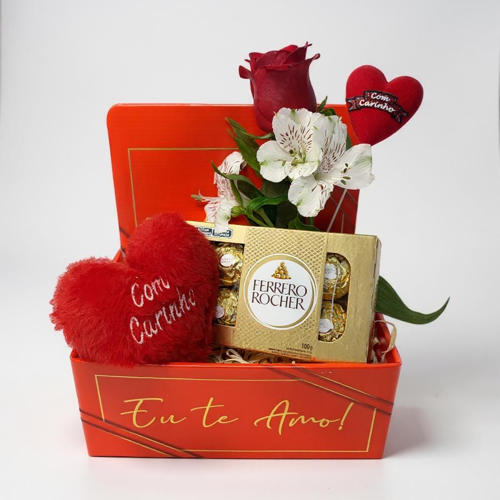 Cesta de Chocolates Com Carinho, Te Amo!