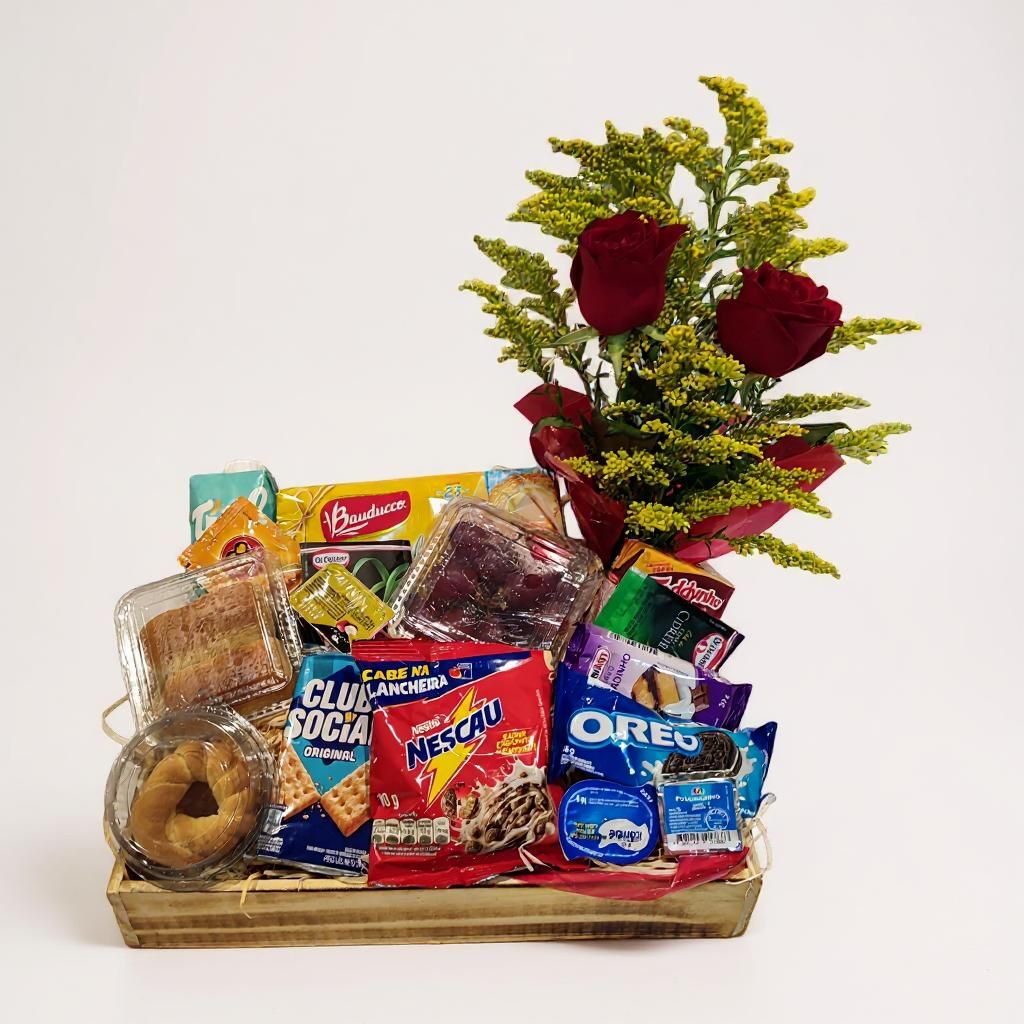 Bandeja de Café com Rosas