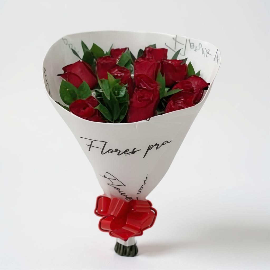 Buquê com 15 Rosas &quot;Flores pra Você&quot;