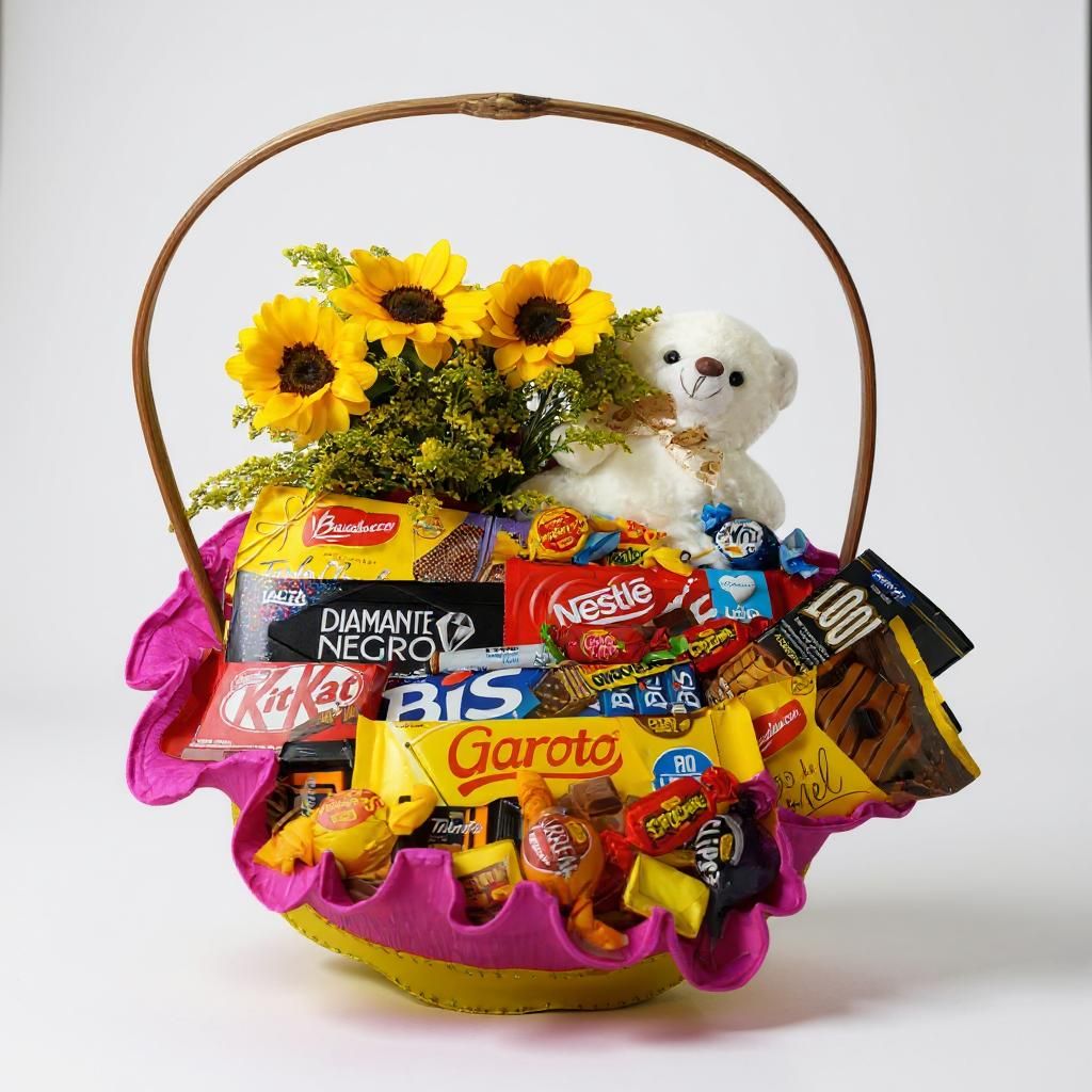 Chocolate,  Girassóis  e Urso