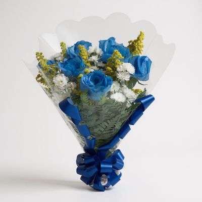 Buquê de 8 Rosas Azuis