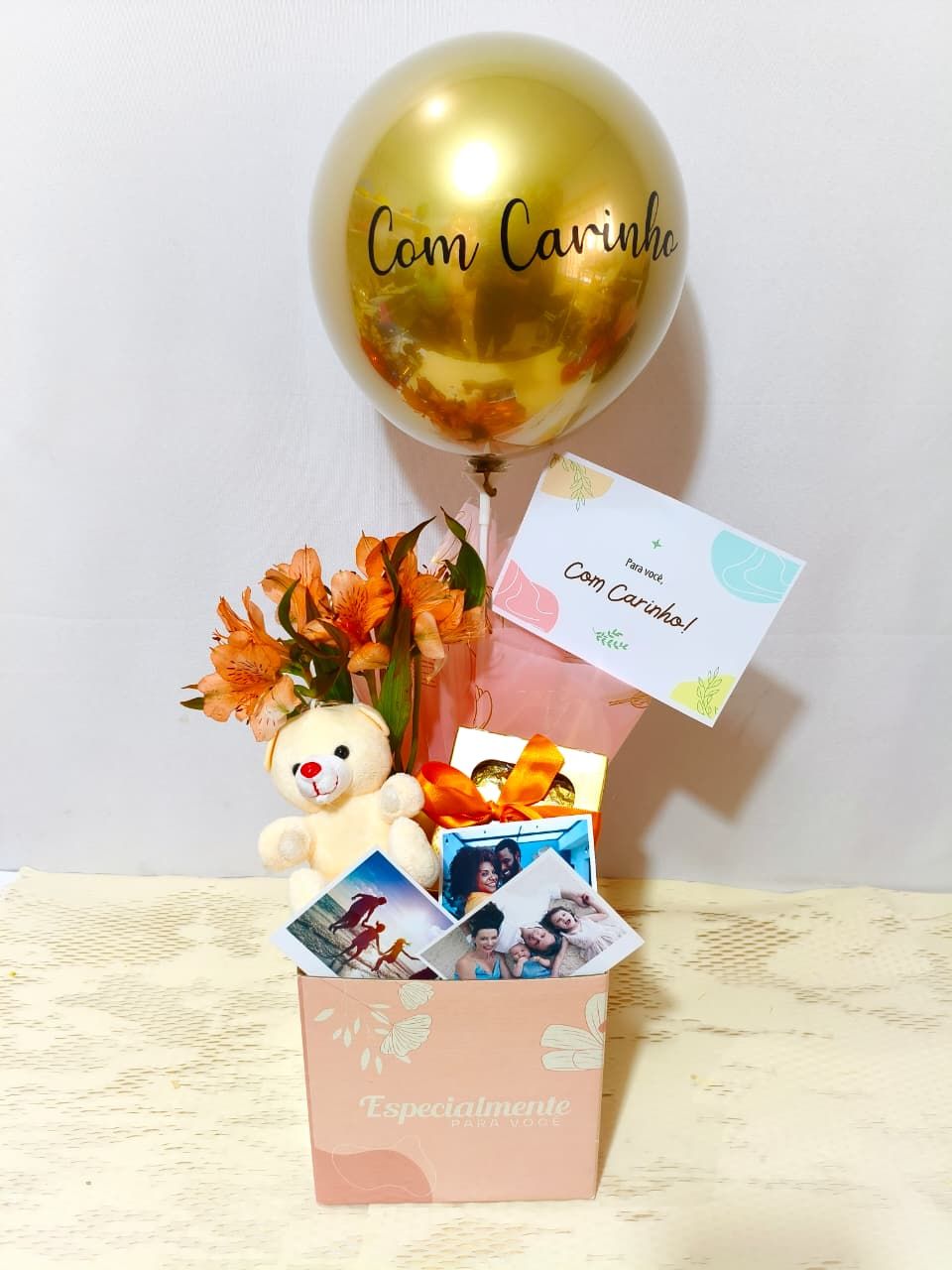 Cesta de Chocolates Ursinho com Carinho