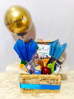 Baú de Café Vintage + Balão Com Carinho