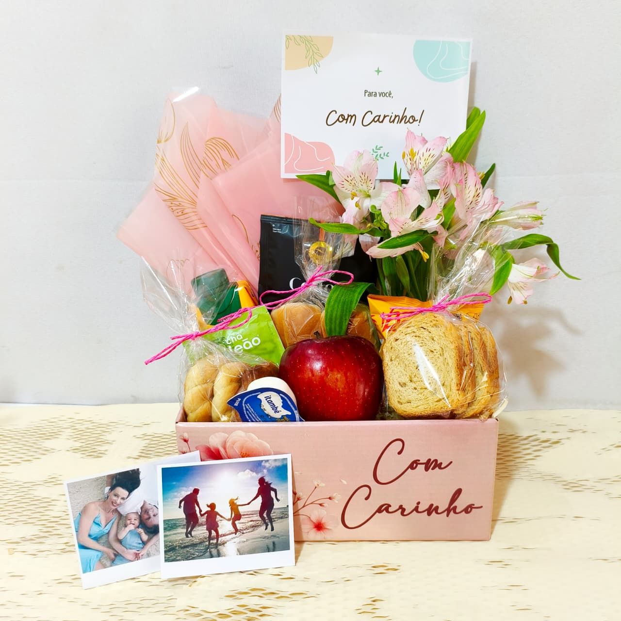 Cesta de Café Com Carinho + Mini Fotos