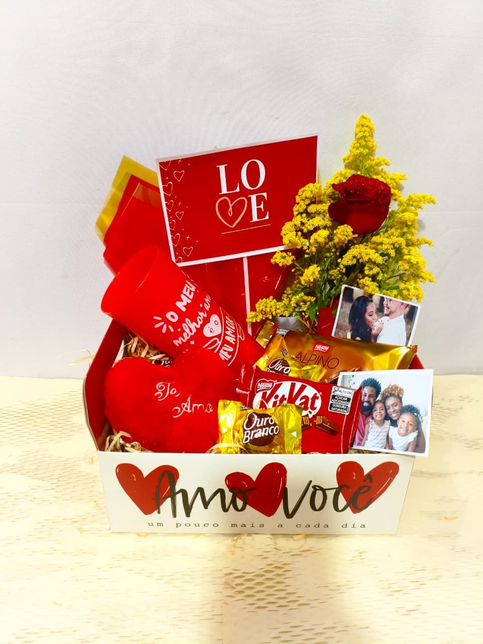 Cesta de Chocolates Amo Você