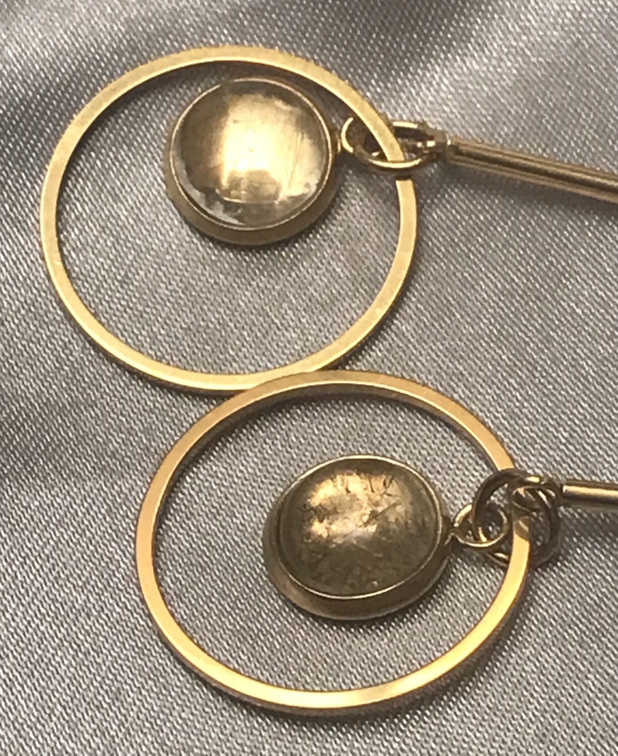 Gold Rutile Quartz drop earrings