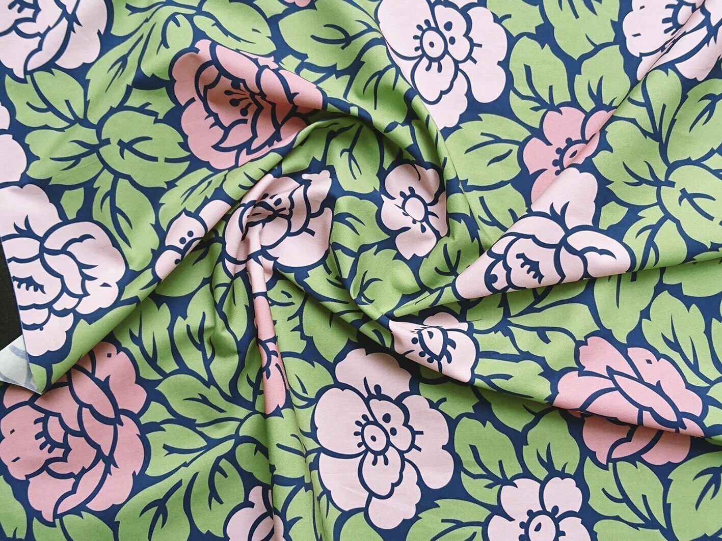 Popeline, Rosen, Rosa-grün, zweifarbige Blüten