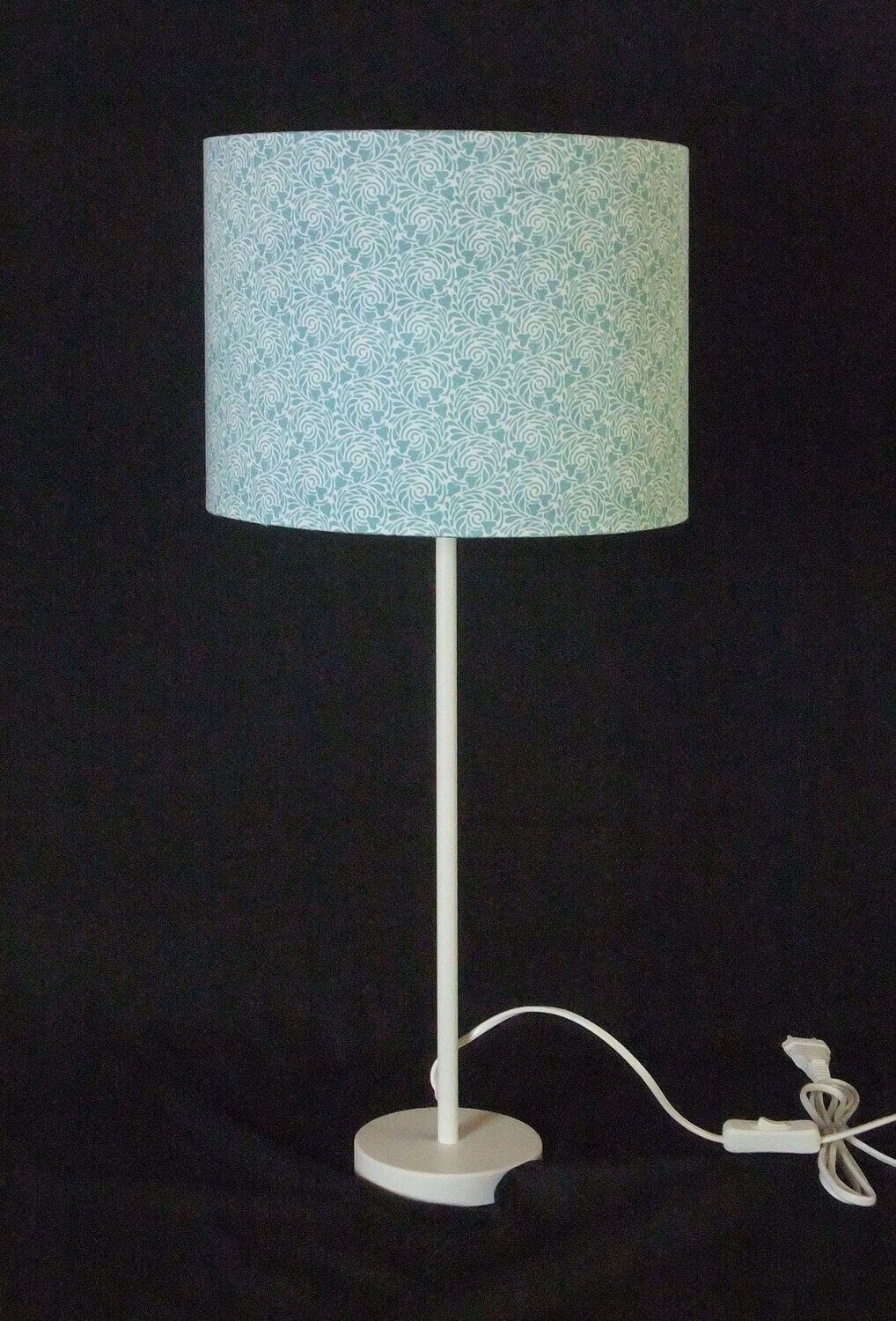 Lampenschirm, wasserblau, Rabenwiese, 30x23cm