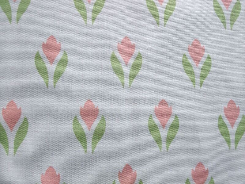 Meterware Halbpanama, Krokusmotiv, weiß-rosa, Baumwollstoff , 200g/qm, Ostern Meterware Halbpanama, Krokusmotiv, weiß-rosa, Baumwollstoff , 200g/qm, Ostern