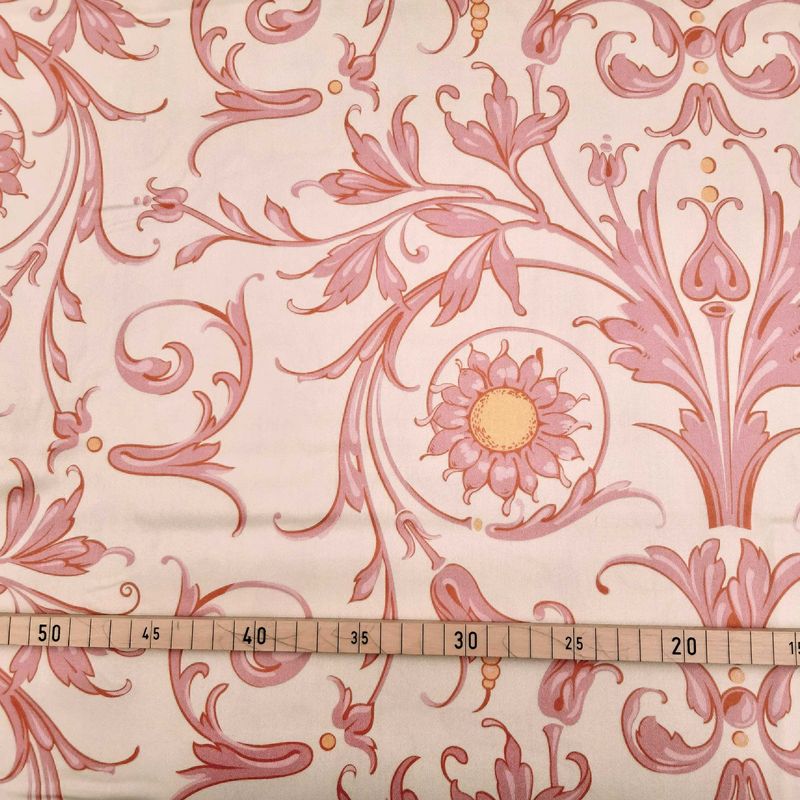Kissenhülle Kissenhülle "Feldblume", Farbstellung Barockgeflüster, Mako-Satin, mit verdecktem Reißverschluß an der Unterseite,