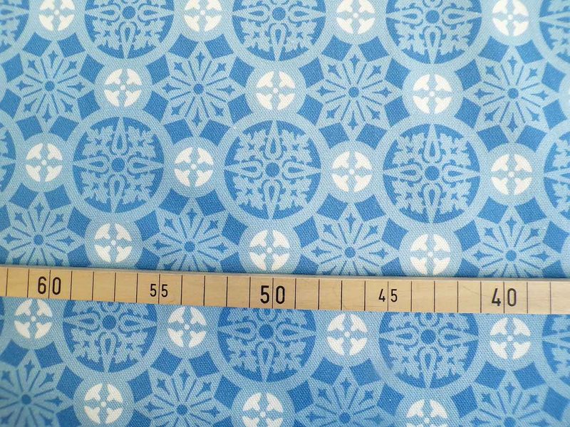 Halbpanama, Baumwolle, Meterware, Schnee, blau/weiß/hellblau Halbpanama, Baumwolle, Meterware, Schnee, blau/weiß/hellblau