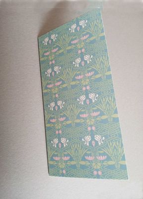 Klappkarte, DIN A6 lang, Seerosen, Jugendstil, Postkarte