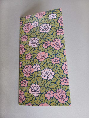 Klappkarte, DIN A6 lang, Rosen, Jugendstil, Postkarte