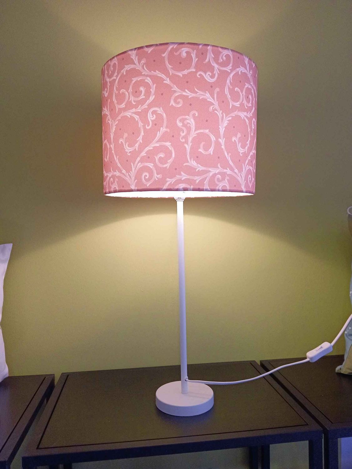 Lampenschirm, Muster "Dornenhecke", rosa /hellrosa, 15/30/40cm, 23cm hoch