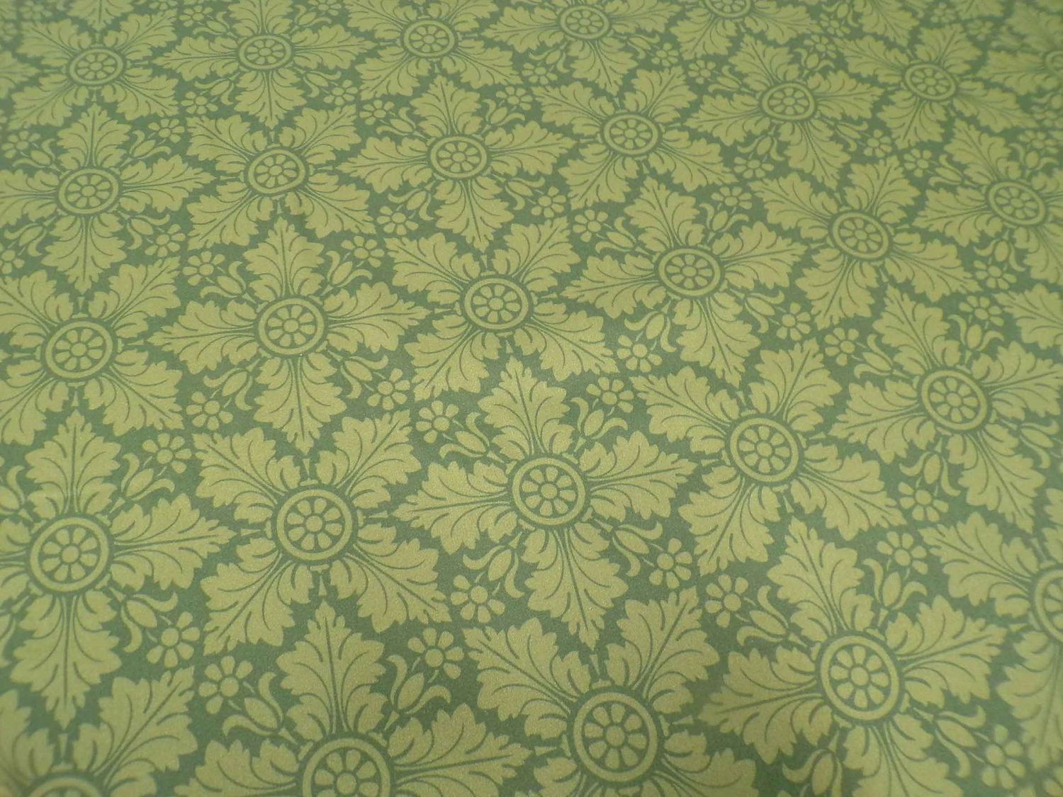 Tischdecke, Weihnachten, festlich, Baumwollsatin, Makosatin, Meterware, Eiskristall, Grün/dunkelgrün