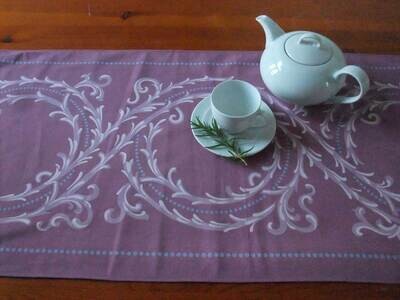 Tischläufer, Dornenhecke, Fliederfarbig, 45cm breit, zwei Längen