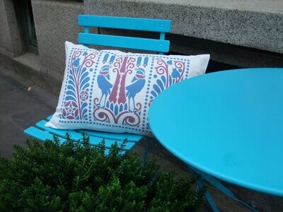 Kissenbezug, Raben, blau-violett, 60x 40 cm