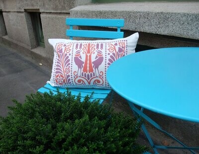 Kissenbezug, Raben, violett-rot, 60x 40 cm