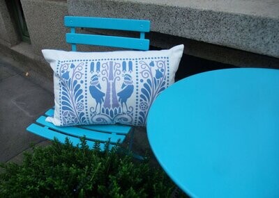 Kissenbezug, Raben, blau-lavendel, 60x 40 cm Kissenbezug, Raben, blau-lavendel, 60x 40 cm