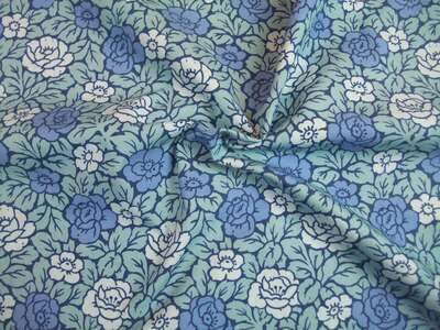 Popeline, Meterware, Baumwollstoff, Rosenmuster, blau türkis, bio, GOTS, Blusenstoff, Hemdenstoff, Futterstoff, Webware, Trachten, Dirndl, Patchworkstoff , Grundton Navy Popeline, Meterware, Baumwollstoff, Rosenmuster, blau türkis, bio, GOTS, Blusenstoff, Hemdenstoff, Futterstoff, Webware, Trachten, Dirndl, Patchworkstoff , Grundton Navy