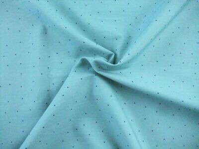 Popeline, Meterware, Baumwollstoff, Punkte, wasserblau-dunkelblau, bio, aqua, Futterstoff, Webware, Blusenstoff, Hemdenstoff, Patchworkstoff, Trachten, Dirndl