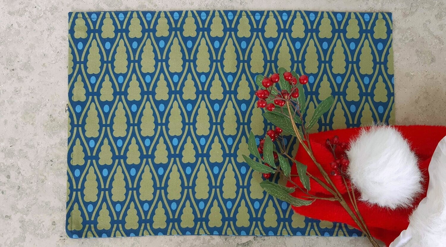 Platzset / Tischset, Weihnachten/Ostern, Dunkelblau, 50 x 35cm, zum Wenden Platzset / Tischset, Weihnachten/Ostern, Dunkelblau, 50 x 35cm, zum Wenden