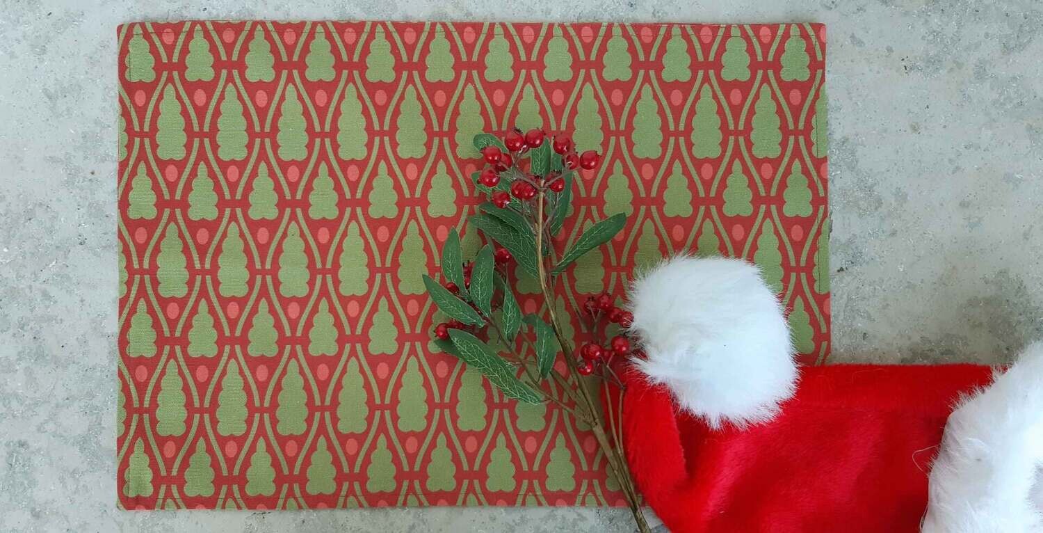 Platzset / Tischset, Weihnachten/Ostern, Rot, 50 x 35cm, zum Wenden Platzset / Tischset, Weihnachten/Ostern, Rot, 50 x 35cm, zum Wenden