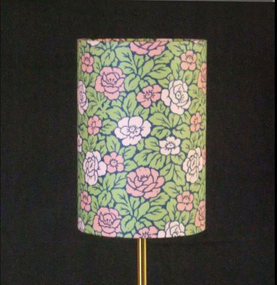 Lampenschirm, Rosen, grün-rosa, 15x23cm Lampenschirm, Rosen, grün-rosa, 15x23cm
