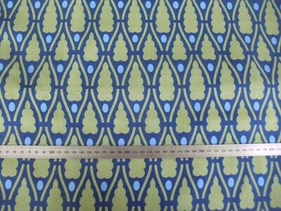 Meterware Halbpanama, Weihnachten Dunkelblau, 160cm breit, Baumwollstoff, navy-grün-blau, für Tischdecken, Kissen, Taschenprojekte