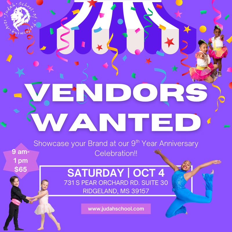 9th Anniversary Celebration Vendor Fee