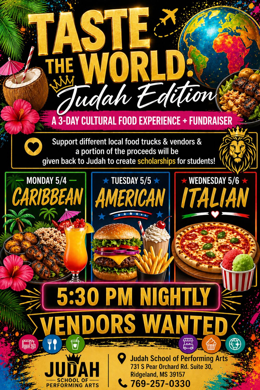 Taste the World Vendor Fee