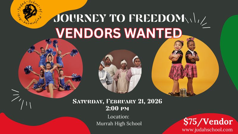 Journey To Freedom 2026 Vendor Fee