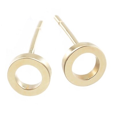 Halo studs in gold