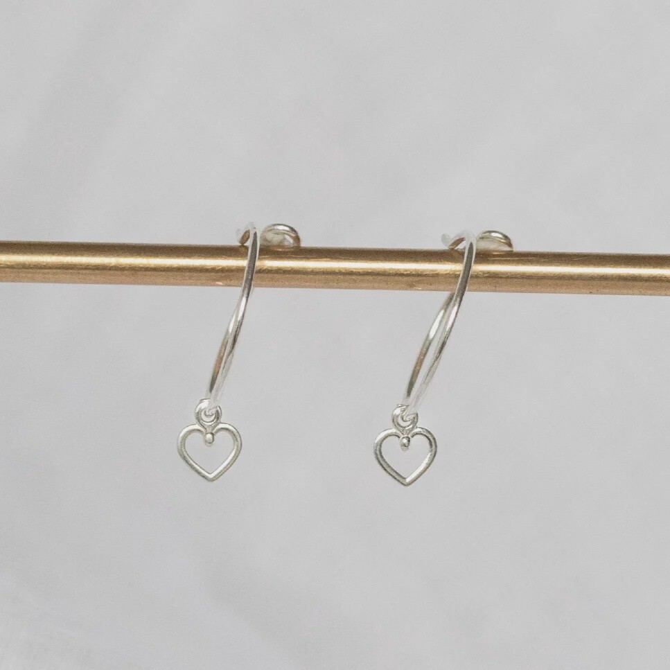 Cut-out heart hoops