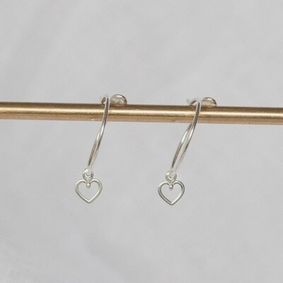 Cut-out heart hoops